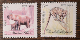 Indien 2005 2v Wildlebende Säugetiere Aus Mi 2078/81** - Unused Stamps
