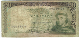 Portugal - Billet De 20 Escudos - Santo Antonio - 26 Mai 1964 - P167 - Portogallo