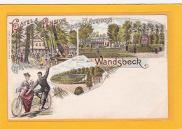 ALLEMAGNE - HAMBOURG - WANDSBEK - Carte Litho - Hôtel & Pension Gross Jüthorn - A 4915 / 16 - Wandsbek