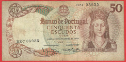 Portugal - Billet De 50 Escudos - Elisabeth D'Aragon - 28 Février 1964 - P168 - Portogallo