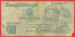 Portugal - Billet De 20 Escudos - Garcia De Orta - 27 Juillet 1971 - P173 - Portugal