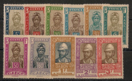 GABON - 1930 - Taxe TT N°YT. 12 à 22 - Série Complète - Neuf * / MH VF - Impuestos