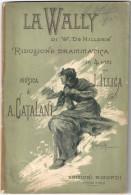 LA WALLY DI W. DE HILLERN - RIDUZIONE DRAMMATICA IN 4 ATTIDI L. ILLICA - MUSICA DI A. CATALANI - EDITORE RICORDI 1893 - Teatro