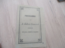 Programme Montpellier  1893 Eden Concert Par Ci Parlà Musique Comique Jongle Bungaro Zakara - Programma's