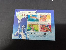 14-10-2023 (stamp) New Zealand - Mini-Sheet - Seoul 1988 Olympic Games - Blocks & Sheetlets