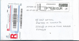 SPANIEN  004 / AUTOMATENEINSCHREIBEN VON 2023 - Lettres & Documents