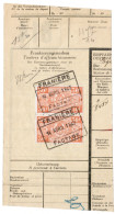 CHEMINS DE FER, TR 257 Sur Fragment Bulletin D'expedition, Obliterations Centrales Nettes FRANIERE FACTAGE - Gebraucht
