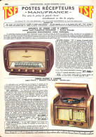 # 3 Feuillets Du Catalogue Manufacture Française D'Armes & Cycles - TSF Radio Tourne-disques Phonographes - 1950 - ...