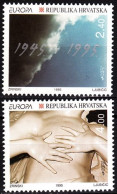 CROATIA 1995 EUROPA: Victory-50. Clouds / Blue Sky, Sculpture. Complete Set, MNH - 1995