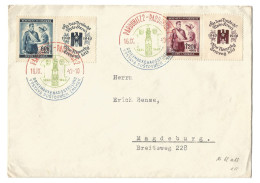 Enveloppe Brief 1940 Pardubitz Bohmen Mahren Nach Magdeburg Deutschs Reich Rote Kreuz Sonderstempel - Briefe U. Dokumente