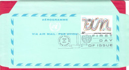 O.N.U. . - 1977 - INTERO AEROGRAMMA CENT. 22 - ANNULLO F.D.C. *JUNE 27, 1977* A TARGHETTA - FORMATO COMMERCIALE - Used Stamps