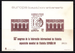 1984 PRUEBAS OFICIALES EDIFIL 7. NUEVO **/MNH. VALOR CATALOGO 76€. - Hojas Conmemorativas