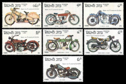 LAOS 1985 - YT 624-630 ; Mi# 821-827 ; Sc 620-626 MNH Motorcycle - Laos