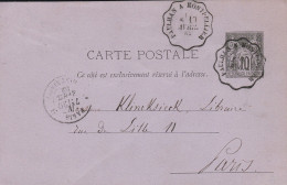 CARTE POSTALE  MANUSCRIT AVRIL 1882  EN PARFAIT ETAT - Manuscrits