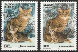 France 1999 - Mi 3425 - YT 3284 ( European Domestic Cat ) Two Shades Of Color - Gebruikt