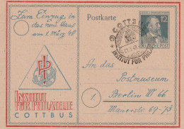 Allemagne Zone AAS Entier Postal Illustré Cottbus 1948 - Postwaardestukken