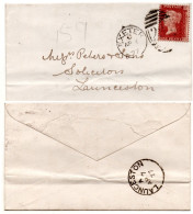 UK, GB, Great Britain, Letter From Exeter To Launceston 1877 - Storia Postale