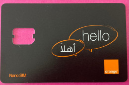 Tunisie Tunisia Orange Telecom GSM  Nano SIM Card Used Hello  Logo 3G 4G 5G - Tunesië