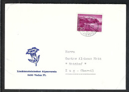 LIECHTENSTEIN 1965: LSC Ill. De Vaduz Pour Zug (ZG, Suisse) - Cartas & Documentos