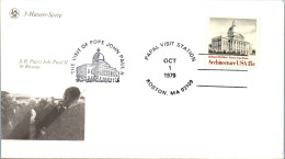 44649 - USA - Brief , Pope Papst Johannes Paul II , Boston - Nicht Gelaufen 1979 - Maximum Cards