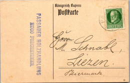 44614 - Deutschland - Königreich Bayern , Passauer Holzhandlung , Holzhandlung - Gelaufen 1917 - Enveloppes
