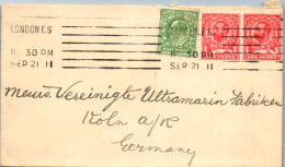 44600 - Großbritannien - Brief , London - Köln , Vereinigte Ultramarin Fabriken - Gelaufen  - Other & Unclassified