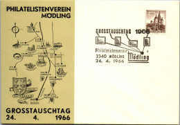 44579 - Österreich - Mödling , Maschinenstempel , Grosstauschtag , Philatelistenverein - Nicht Gelaufen 1966 - Franking Machines (EMA)