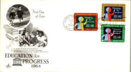 44564 - USA - FDC , Ersttag , UNO , United Nations , Education Of Progress  - Nicht Gelaufen 1964 - 1961-1970