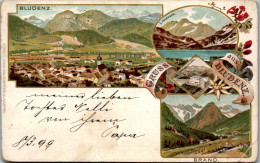 44507 - Vorarlberg - Bludenz , Lünersee , Brand , Douglashütte , Litho , Lithografie - Gelaufen 1899 - Bludenz