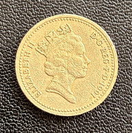 $$GB890 - Queen Elizabeth II - 1 Pound Coin - 3rd Portrait - Northern Irish Flax - Great-Britain - 1991 - 1 Pond