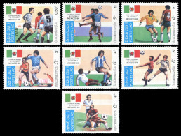 LAOS 1985 - YT 617-623 ; Mi# 813-819 ; Sc 612-618 MNH Soccer - Laos