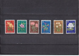 MACAU - MACAO - O / FINE CANCELLED - 1953 - FLOWERS - Yv. 363/67, 369       Mi. 394/98, 400 - Used Stamps