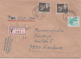 Bund Wertbrief 500 DM Mit V Zettel 2940 Wilhelmshaven Porto 4 DM 1979 - R- & V- Labels