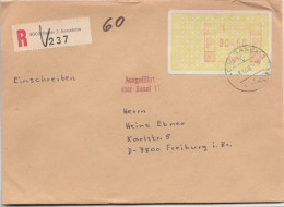 Schweiz Einschreiben Brief 4002 Basel 2 Annahme Mit Freistempel 41268 Porto 450 P 1989 - Frankiermaschinen (FraMA)