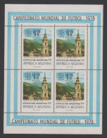 Argentina 1978 Soccer Worldcup San Francisco Cathedral And Worldcup Logo MNH - Unused Stamps