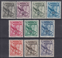 SAINT PIERRE & MIQUELON SERIE TAXE N° 32/41 NEUFS * GOMME AVEC CHARNIERE - Timbres-taxe