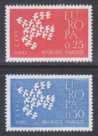 France 1961 Europa CEPT (**)  Mi 1363-64 - M€1,-; Y&T  1309-10 - €0,80 - 1961