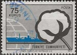 TURKEY 1973 Export Products - 75k. Cotton FU - Usados