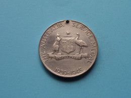 AUSTRALIA  SERVICE MEDAL 1939-1945 ( Gr. 26,5 - 3,5 Cm. ) ( Uncleaned Coin / For Grade, Please See SCANS ) ! - Otros & Sin Clasificación