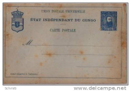 Entier Postal-Etat Indépendant Du Congo Double ,valeur 15cent.Non Envoyé- - Used Stamps