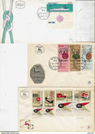 - 12 F.D.C.ISRAEL;entre Les Années1957 Et 64-1957: De Bezael,Jérusalem /59 Shalom, La Poste, /60: Taviv /63 / 64 - FDC