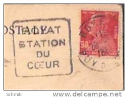 PH: Cachet Maghin "Royat Station Du Coeur"-timbre 90c. Marcelin Berthelot - Lettres & Documents