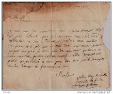 NAMUR Le 10 Juin 1741,,griffe De Namur Vers Bruxelles(marchand) +texte (fromage) - 1714-1794 (Paises Bajos Austriacos)