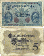 ALLEMAGNE - 5 Mark - 5 Aout 1914 - Darlehenskassenschein - P.047b  - 15-002 - 5 Mark