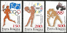 Romania 1994 - Mi 4999/5001 - YT 4175A /B & C ( Centenary Of Olympic Committee ) - Used Stamps
