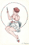 PC F. FABIANO, ARTIST SIGNED, GLAMOUR, RISQUE, Vintage Postcard (b49702) - Fabiano