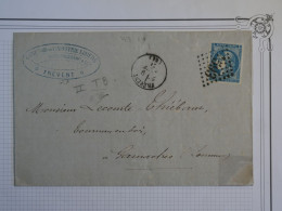 DD1 FRANCE BELLE  LETTRE RR  1871 PETIT BUREAU FREVENT A GAMACHES+EMISSION DE BORDEAUX  N°45C TB ++ - 1870 Ausgabe Bordeaux
