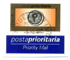 Repubblica Varietà - 2004 Prioritaria 0,60€ Un.2770B Non Dentellato Sui 4 Lati USATO - Errors And Curiosities