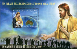 Vatican - 2021 - Pilgrimage Around The World - Jubilee Year 2025 - Mint Souvenir Sheet - Nuevos