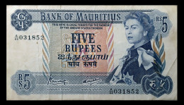 # # # Banknote Mauritius 5 Rupees 1967 # # # - Mauricio